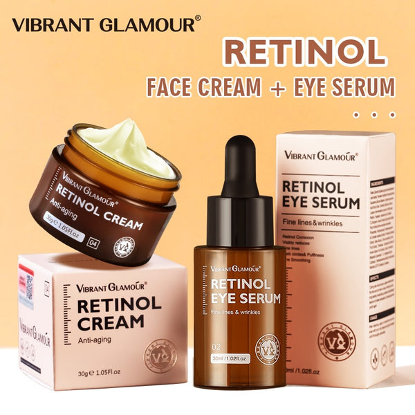 VIBRANT GLAMOUR Retinol Face Cream & Eye Serum Kit